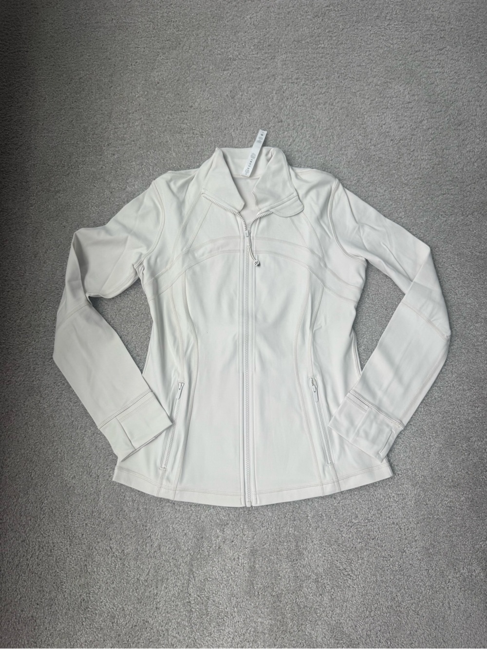 lululemon  cream Zip-Up define Jacket size 12